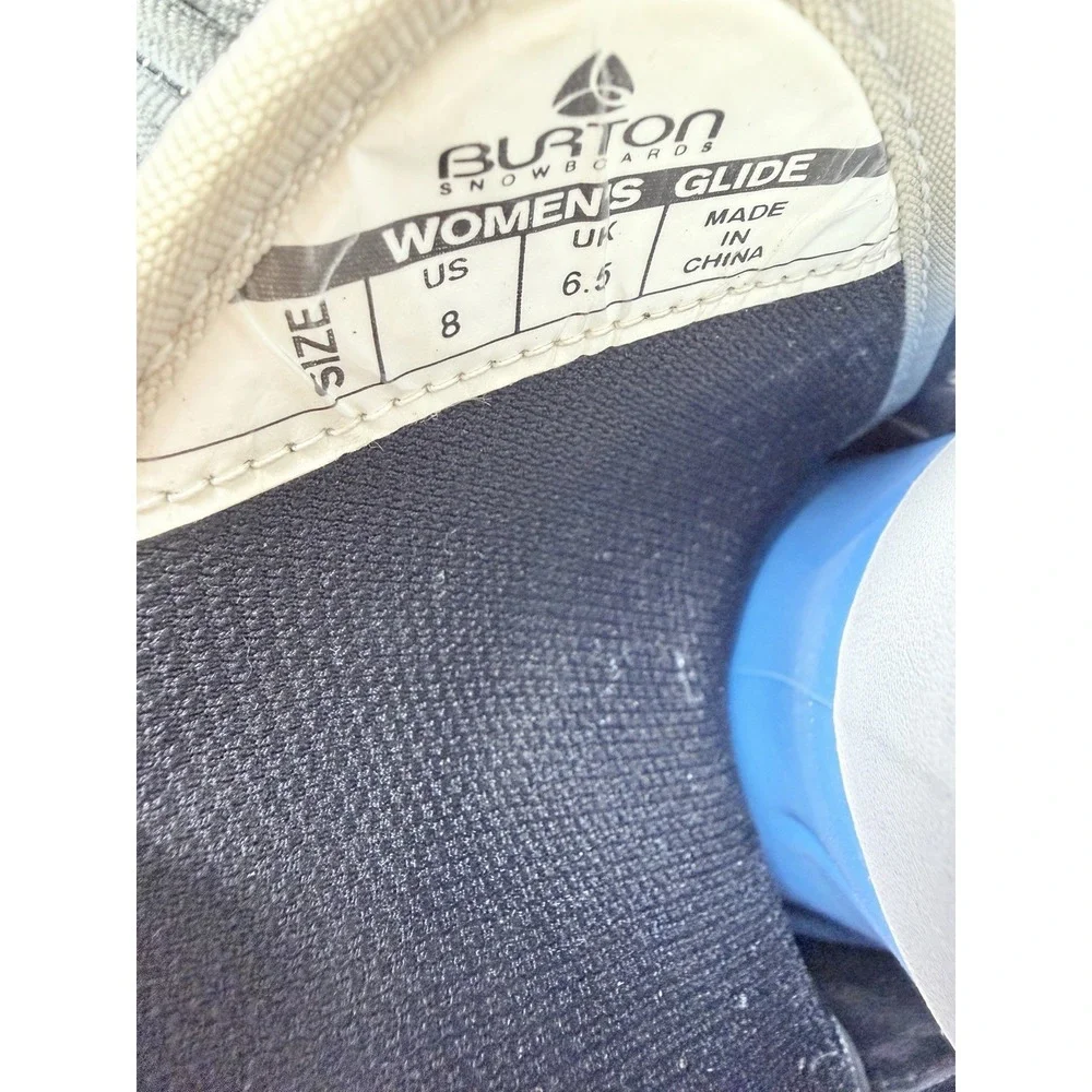 Burton‎ Glide Women's Snowboard Boots Black sz 8- Black-Grey-white